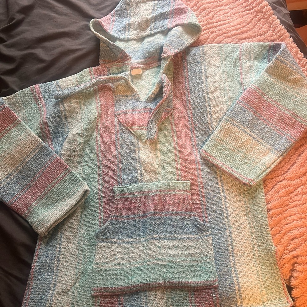 Striped Hooded Baja Hoodie